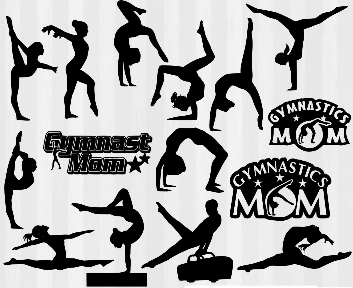 Download Gymnastics SVG File Cutting Template Clip by ...