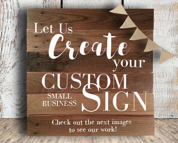 Custom Sign Small Business Sign Custom by LydiasGraphicPallets