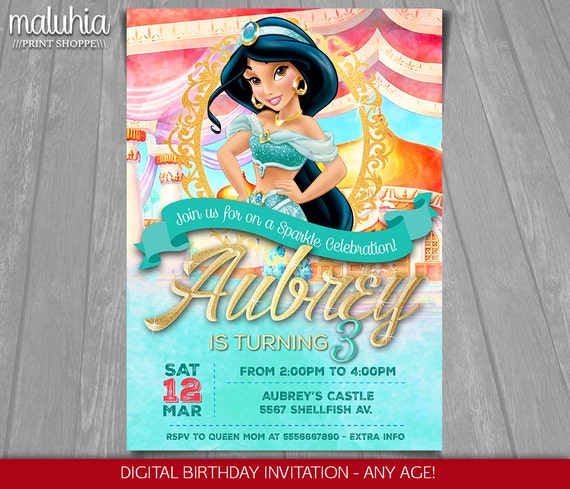 Aladdin Birthday Invitations 6