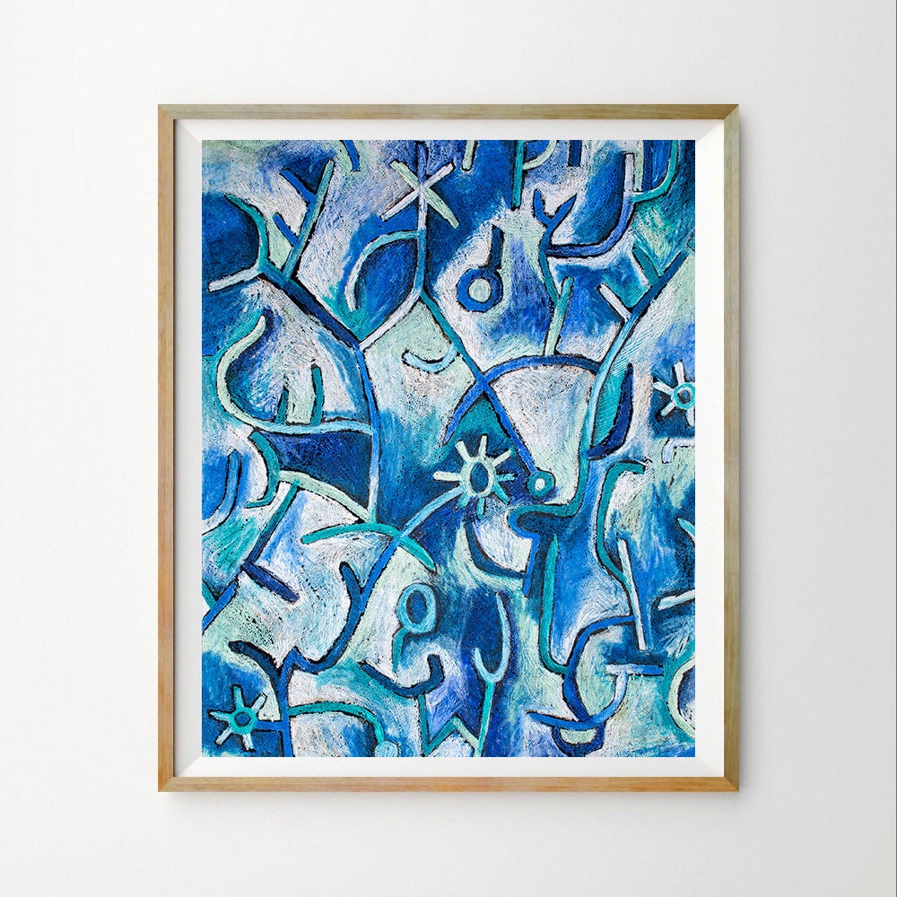 Teal abstract art Teal wall art decor Blue wall art decor Blue