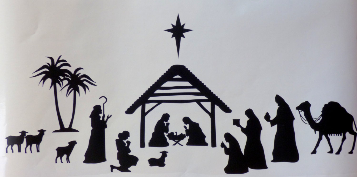 Nativity Scene vinyl decal/sticker for your by
