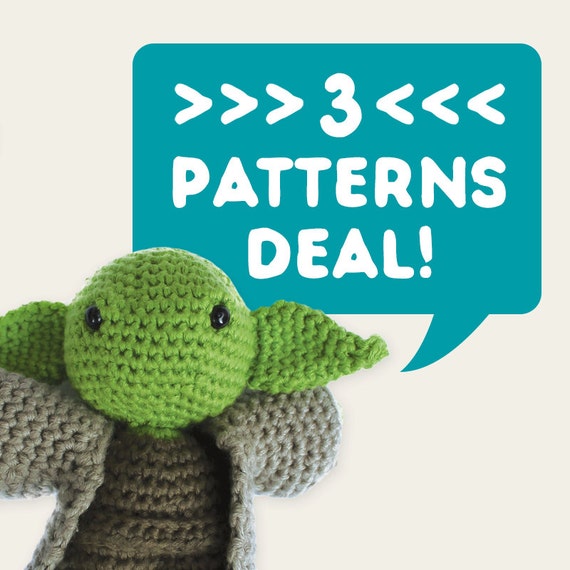 3 Patterns Deal. Special Offer, Discount Price, Set of 3. Amigurumi Pattern, PDF Files Pack, DIY, Crochet, Dolls, Geek, Children, Nerd, Gift