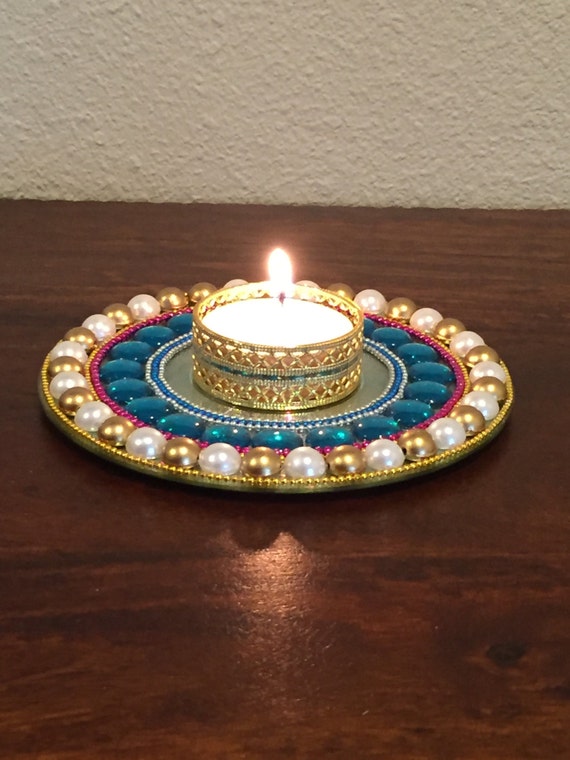 Floating Tea Light Candle Holder Diwali Decor Diya by Handkrafters