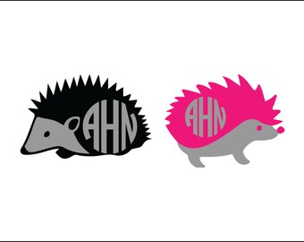 hedgehog monogram download, unique animal svg, dxf, eps, ai, png, pet, instant download, cute monogram, mono, pet monogram, girly gift.
