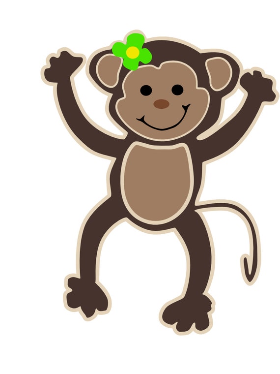 Download Items similar to Monkey Girl SVG, Toddler svg, Baby svg ...