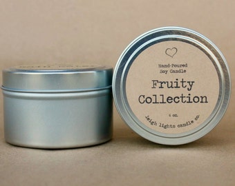 6 oz. Travel Tin | Soy Candle | Fruity Collection | CHOOSE YOUR SCENT