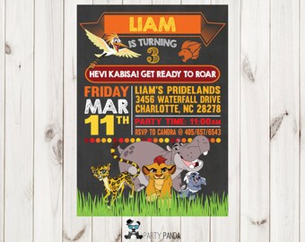 Lion Guard Invitation / Lion Guard Party / Kion / Lion King / Lion Guard Party