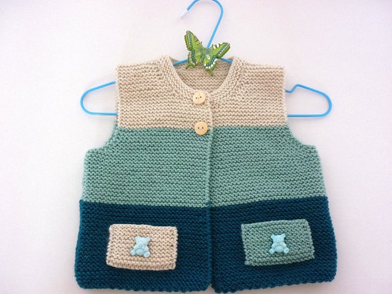 Knitted baby vest.Knitted baby cardigan.Newborn