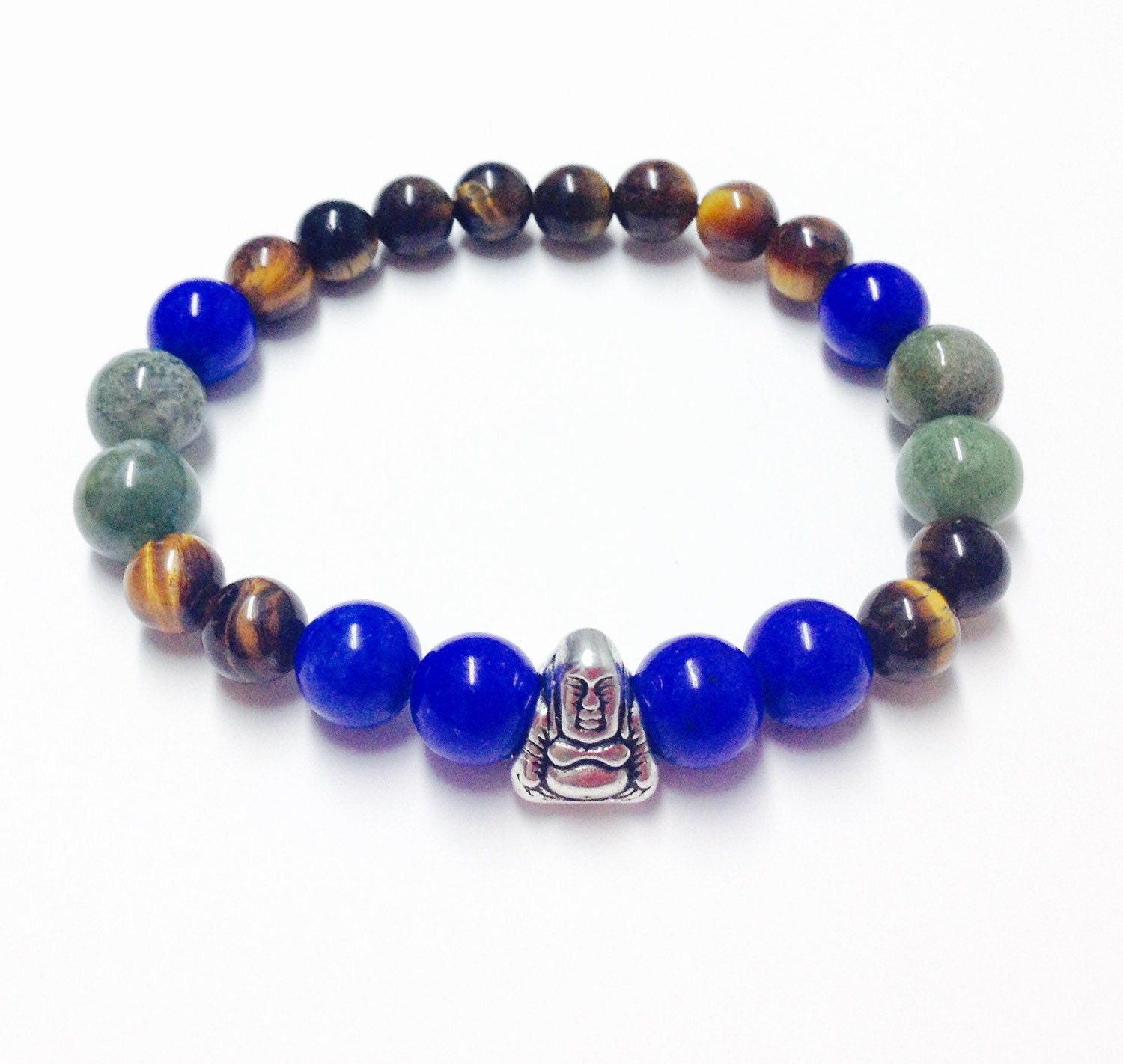 Buddha Bracelet Gemstone Buddha Bracelet Jade Tigers Eye