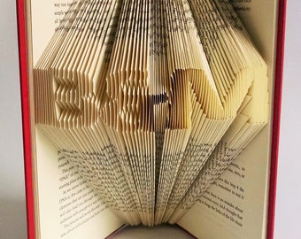Folded Book Featuring Custom Initials - Great Gift for the Book Lover