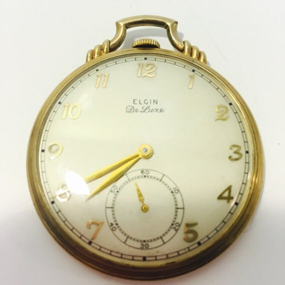 1939 Elgin DeLuxe 542 Thin Pocket Watch