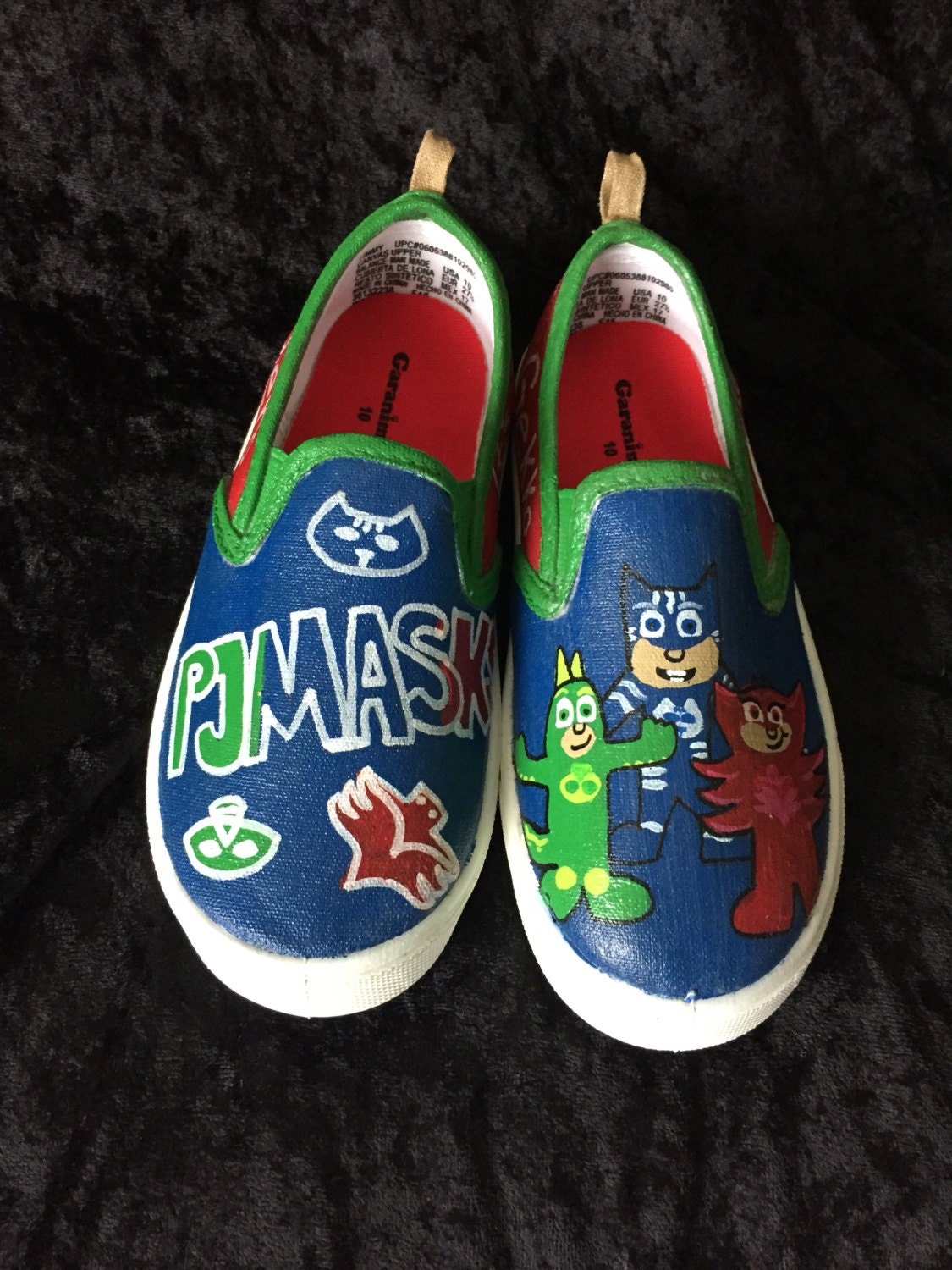 PJ Masks custom painted shoes