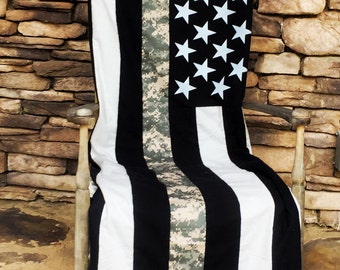 US Army - American Flag Quilt - Army Birthday - US Army Quilt - US Army Wedding - Army Strong - American - Support Our Troops - Army Strong
