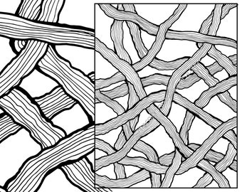 organic zentangle coloring sheet instant coloring pdf modern