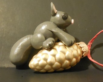 Gray Squirrel Ornament