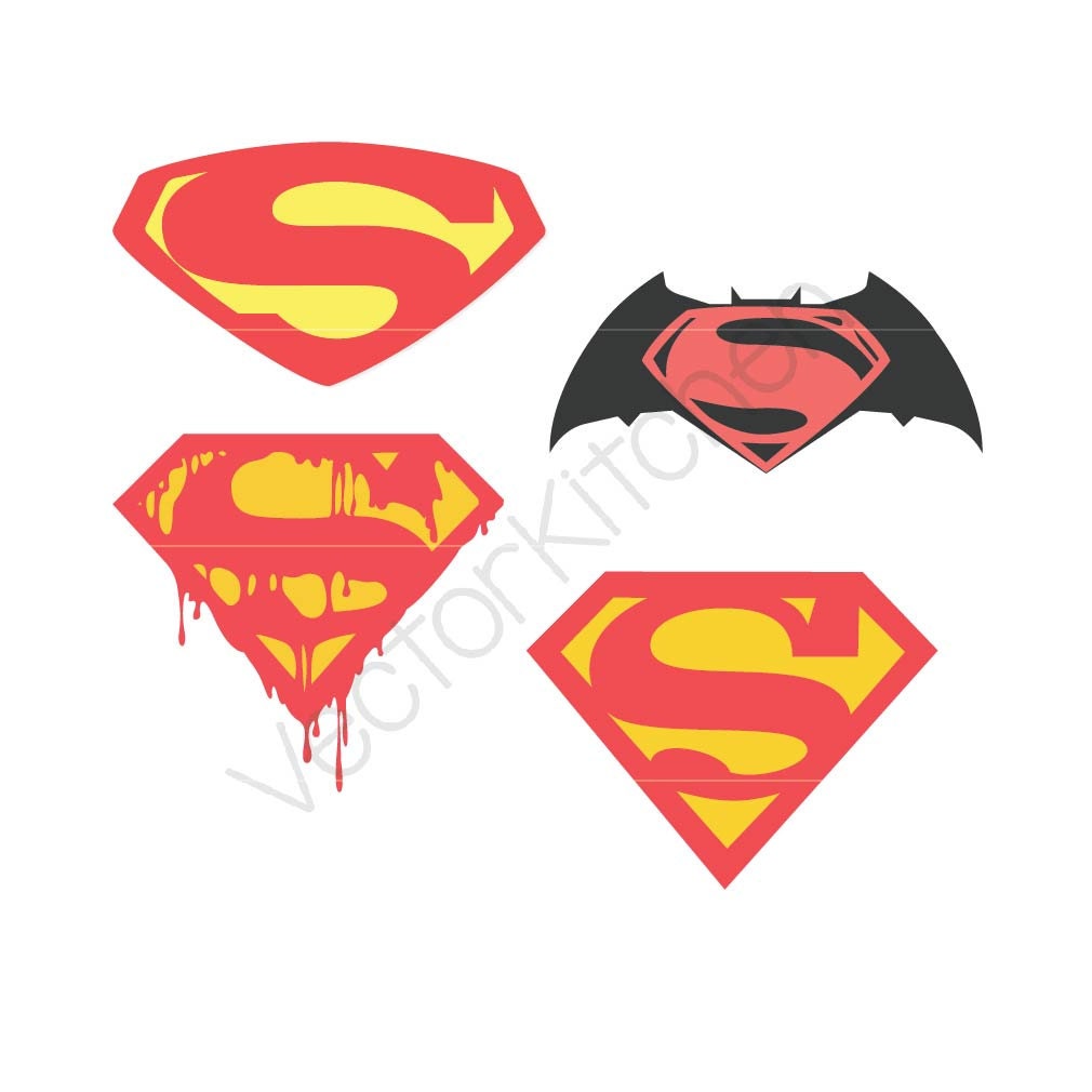 Download Superman Inspired Design Set Cutting Template SVG EPS