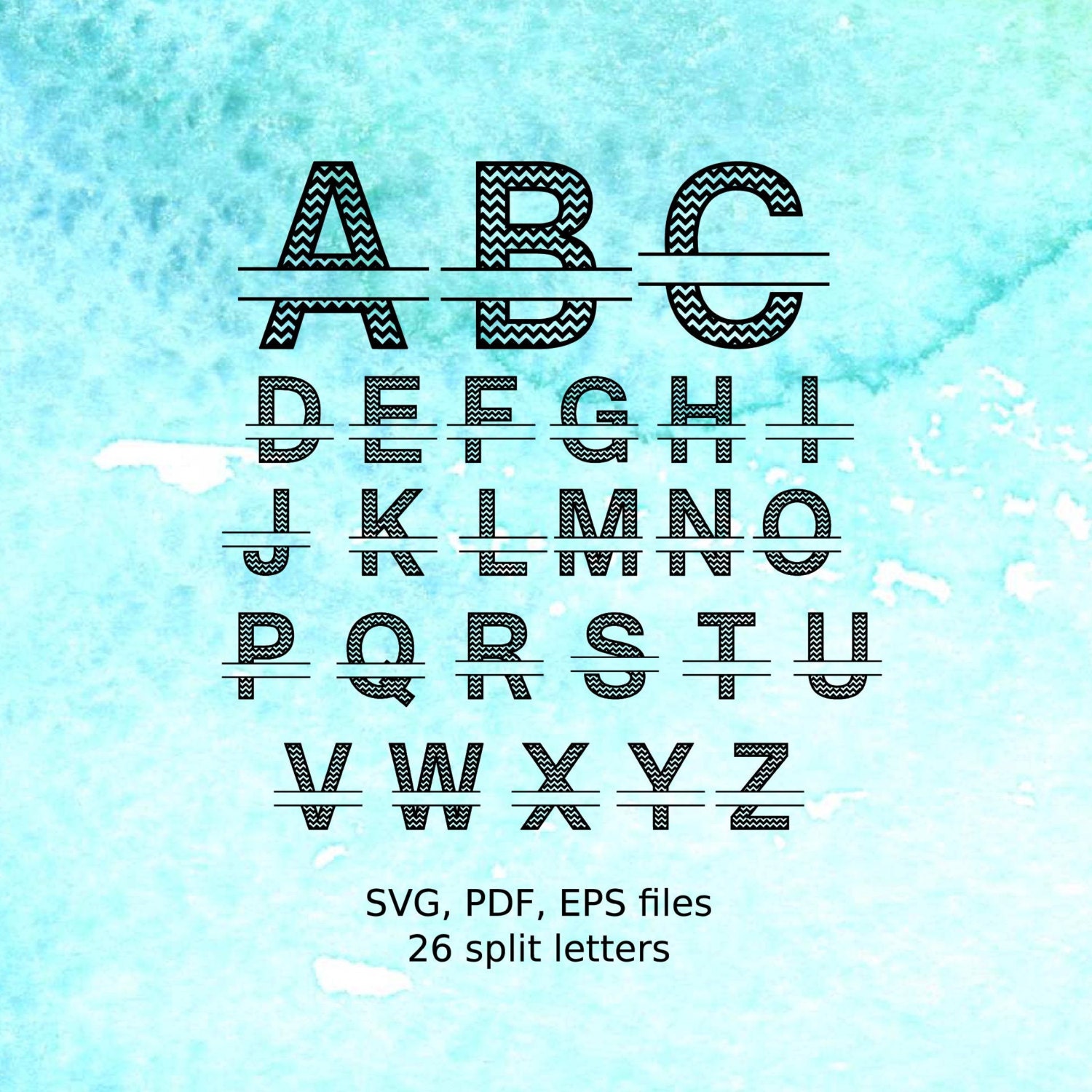 Download Chevron Split Letters SVG cutting files Split Letter by ...