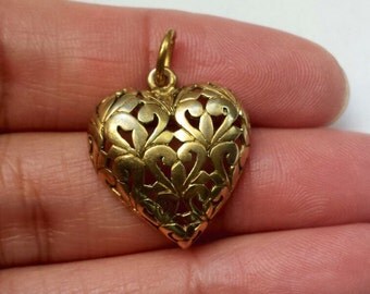 Vermeil Sterling Silver .925 Heart Pendant