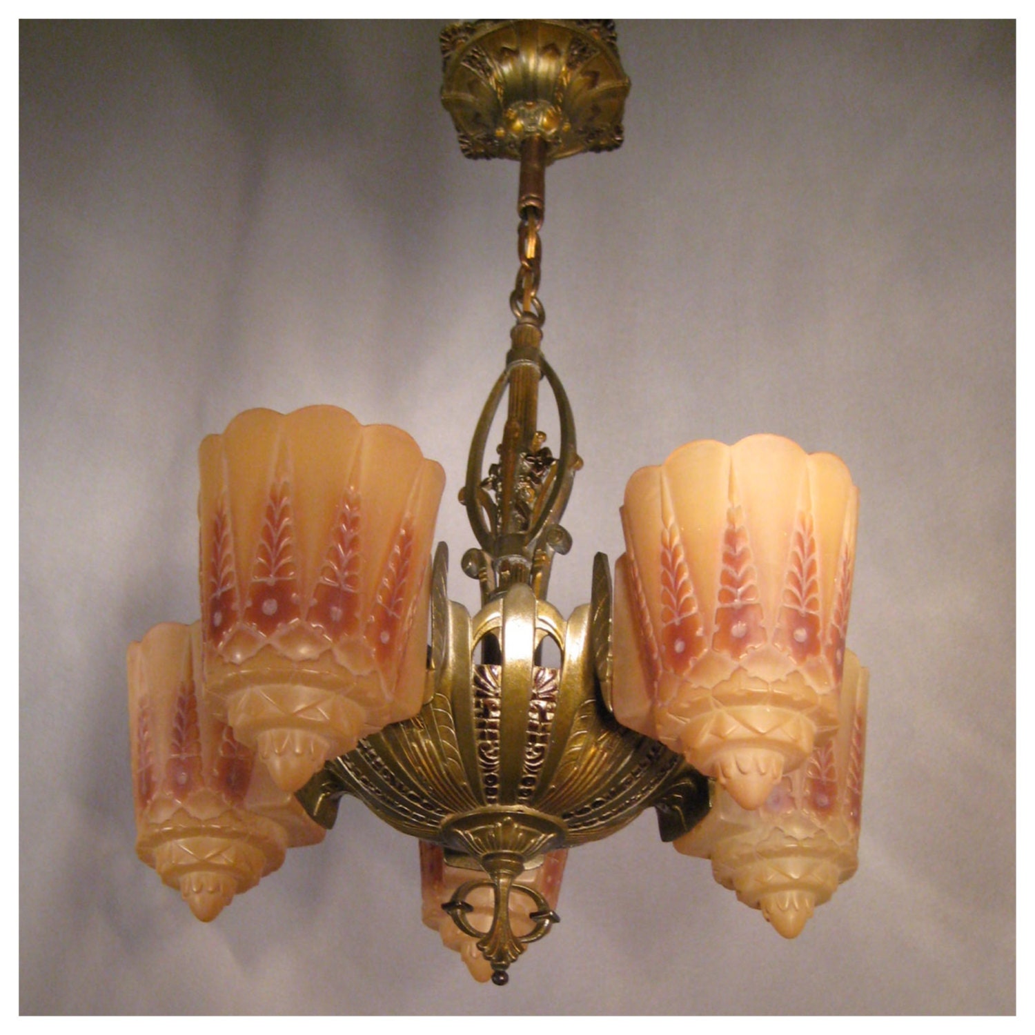 A3722 Art Deco Hanging Ceiling Light Fixture Chandelier With