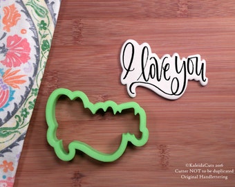 Happy Birthday Cookie Cutter. Hand Lettered Cookie Cutter. Love Cookie ...