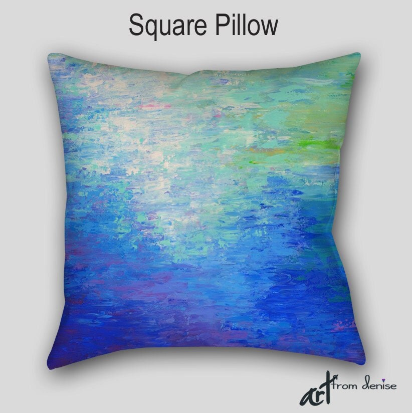 Throw pillow Jewel tone home decor Abstract art Designer