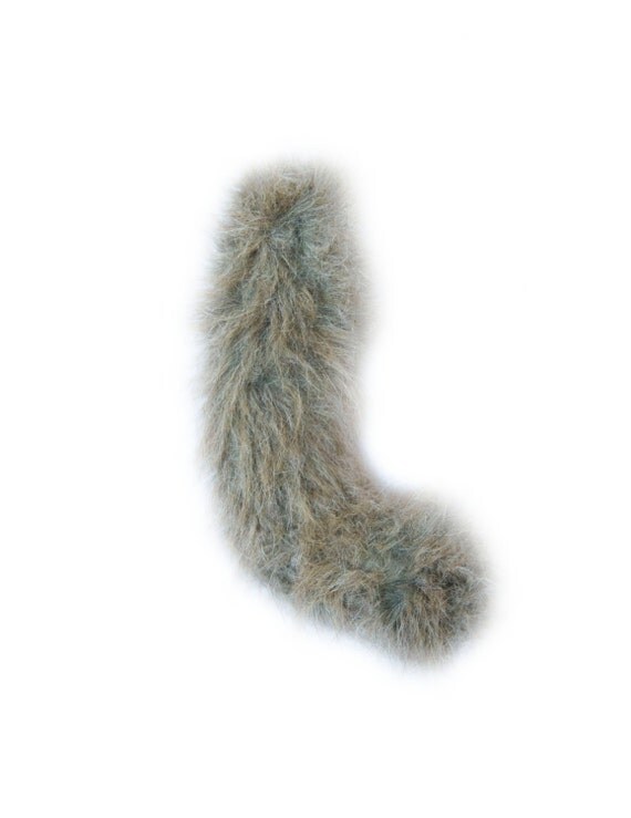 Faux Fur WOLF TAIL Flexible Animal Tail Realistic by pokiplays