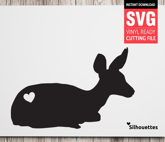 Download SVG Baby deer silhouette instant downlaod eps svg dxf