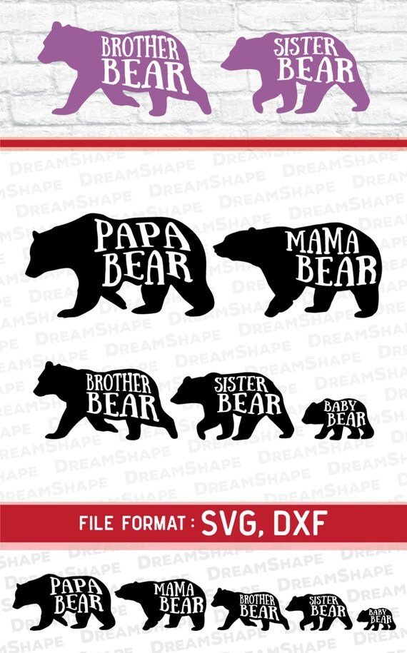 Download Bear Family SVG Files Mama Bear SVG Files Mama Bear & Baby