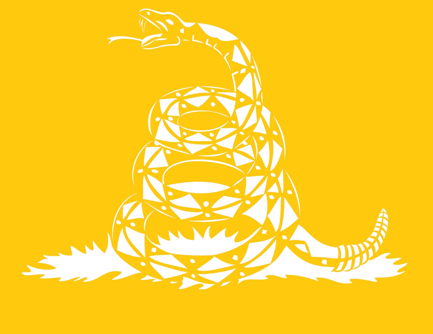 High Heat Don't Tread On Me Snake Vinyl Stencil 7 x