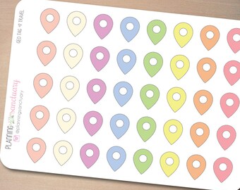 Geo Tag | Travel | Location Planner Stickers Perfect for Erin Condren, Kikki K, Filofax and all other Planners