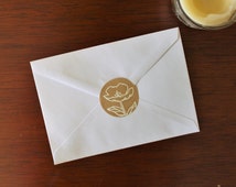 Embossed tulip wedding invitations