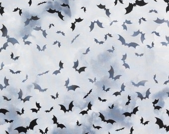 Timeless Treasures Bats Double Border Halloween Fabric Halloween Fabric Gothic Fabric Scary Fabric Spooky Fabric TT Wicked Eve Bats Fabric