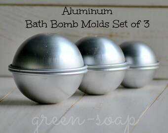 Bath Bomb Mold, Sphere Mold, Bath Fizzy Mold, Cake Mold, Stainless Steel, Round Mold, DIY Bath Bomb, Metal Mold