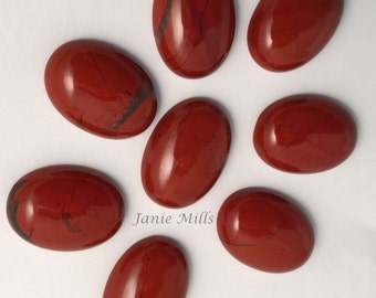 Red Jasper 13 x 18mm oval cabochon