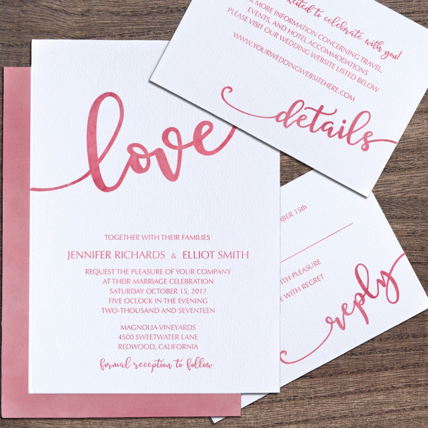 Printable Wedding Invitation Template by on Etsy