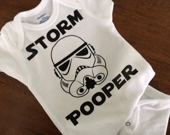 Baby Storm Pooper Onesie with Dark Side Funny, Unisex Onesie, Romper, Baby Girl, Baby boy, bodysuit
