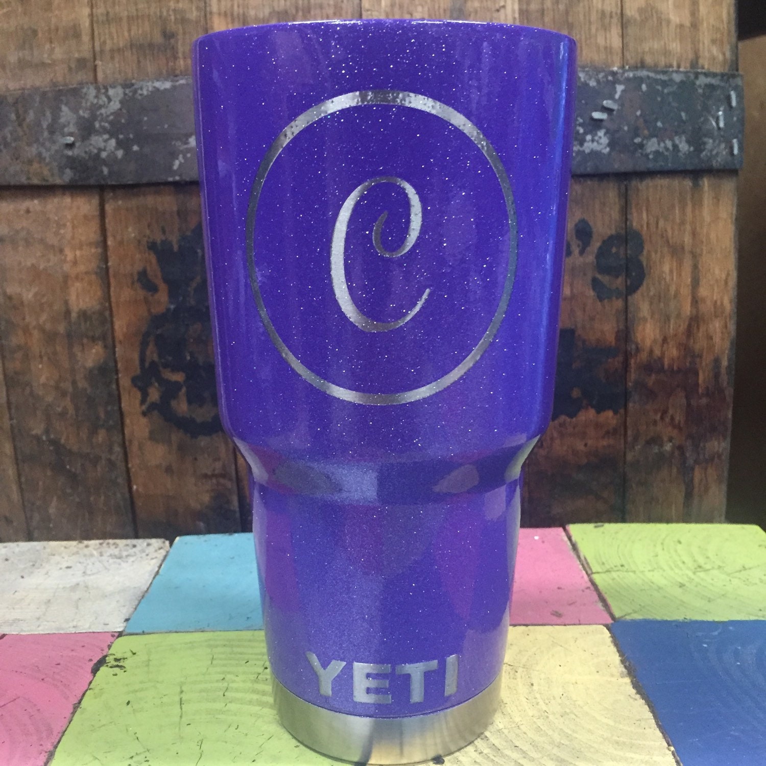 Purple Powder Coated Yeti Rambler Tumblers by SmallBatchCustoms