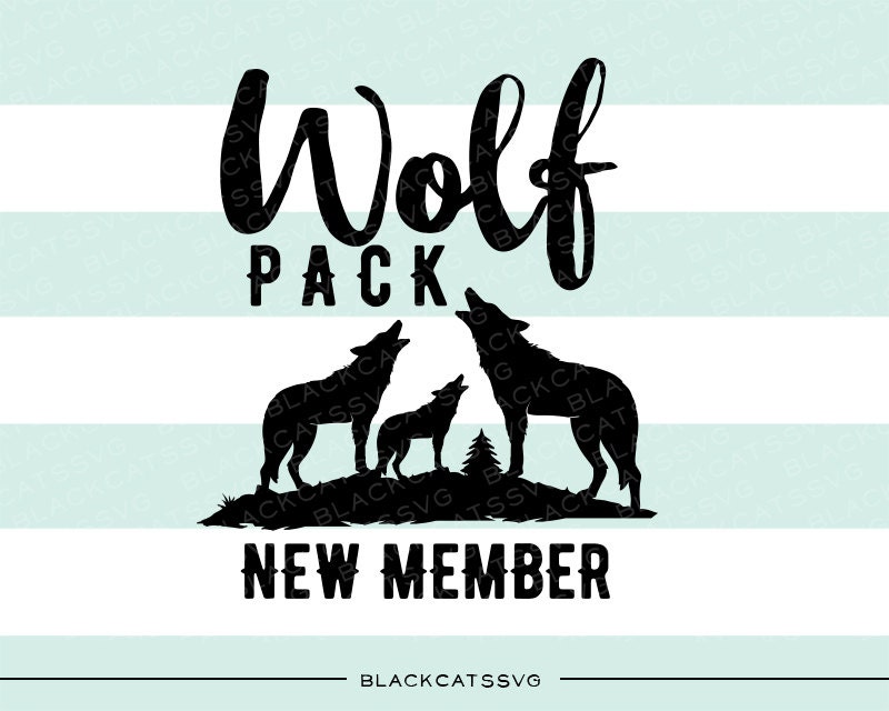 Cute Wolf Pack Svg - Layered SVG Cut File