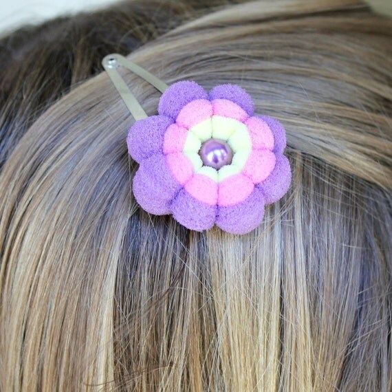 Purple Flower Hair Clip Baby Hair Clips Baby Hair