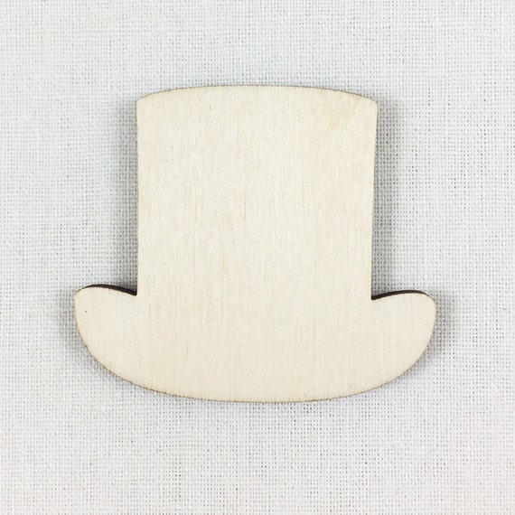 Top Hat Wood Cut Shape Unfinished Wood Top Hat Laser Cut