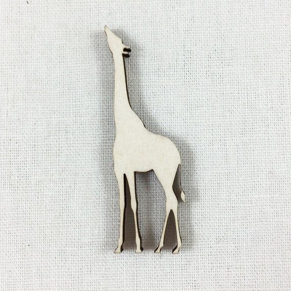 Wood Giraffe Shape Unfinished Wood Giraffe Laser Cut Shape
