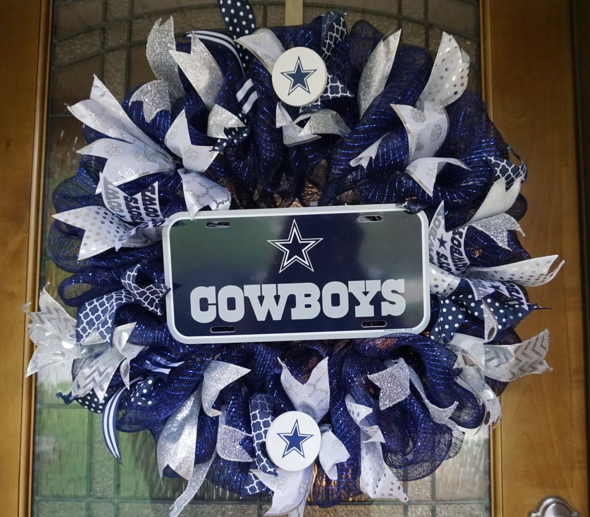 Dallas Cowboys Wreath Cowboys Wreath Dallas Cowboys Door