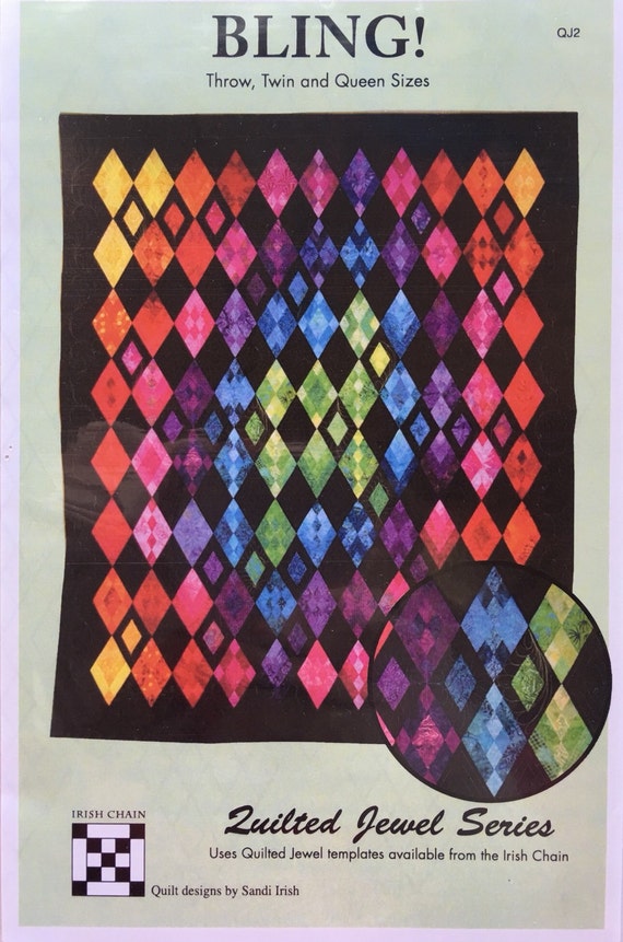 Bling Quilt Pattern by Sandi Irish by CurlyGirlFabric on Etsy