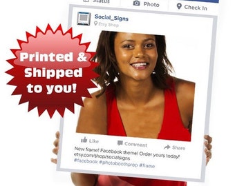 Facebook Frame Photo Booth Prop Sign - Sweet 16 - Tradeshow - Wedding - Baby Shower - Prom - Graduation - Bridal - Reunion