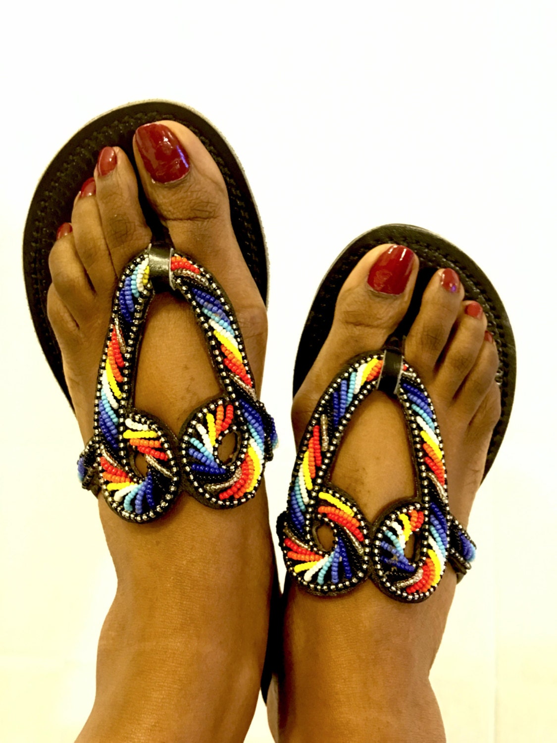 sandals made with beads