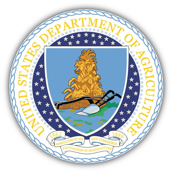 Agriculture Department Seal USA Car Bumper Sticker by Yurmala