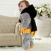 Cute Batman Warm Winter Fleece Baby Boy Bodysuit Jumpsuit Snowsuit with Cape