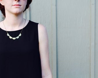 The Melanie // Simple Semi Circle Brass Necklace