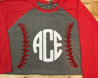 monogram baseball shirt