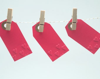 Gift Tags Wedding - Embossed Gift Tags - Set of 14